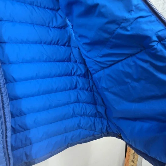 Eddie Bauer STORMDOWN 800 Down Puffer Vest Men's 2XL Blue Full Zip Pockets Warm - Picture 14 of 16